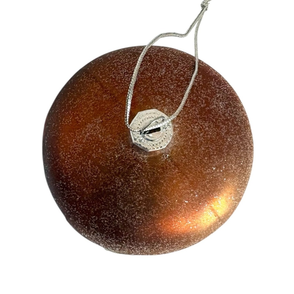 Glass Cheeseburger Christmas Ornament Hand Painted Glitter Foodie Holiday Decor - Picture 7 of 7